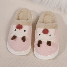 KissICON Pink / 42-43 / CHINA Smile PoP Cute Women Slippers Indoor Fuzzy Women