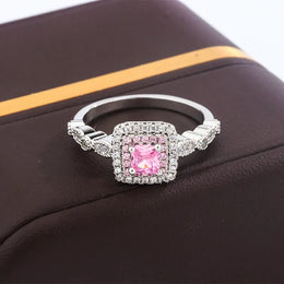 KissICON Pink / 5 KissIcon Pink Diamond Ring Inlaid Sparkle - Gift Idea