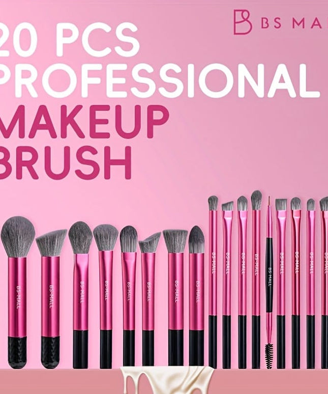 KissICON Pink Bsmall 20pc Pro Makeup Brush Set – Pinkgold