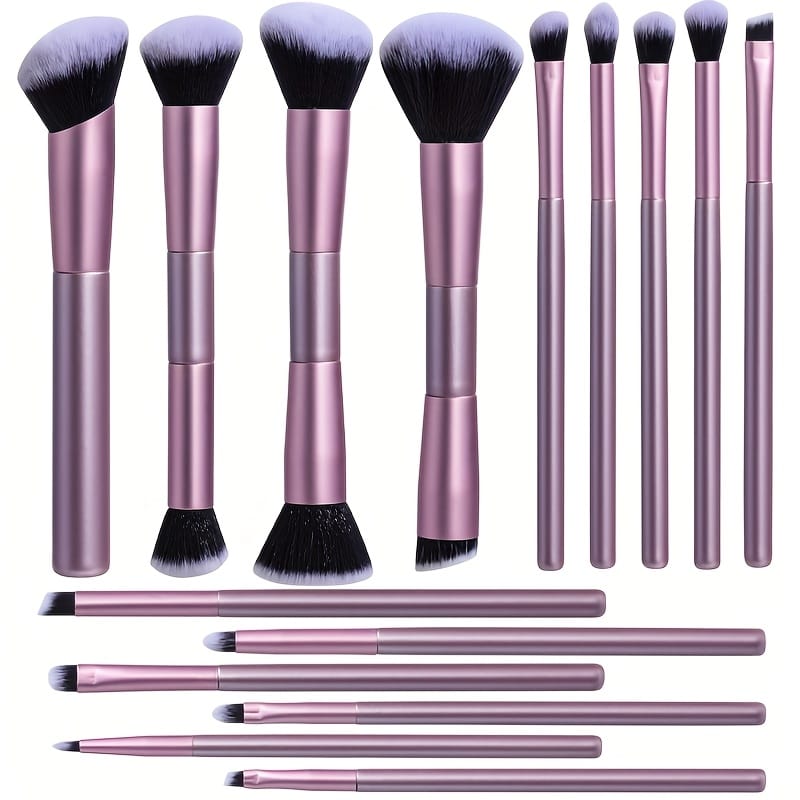 KissICON Pink Bsmall Pink Aluminum 16pc Waterproof Makeup Brush Set