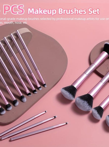 KissICON Pink Bsmall Pink Aluminum 16pc Waterproof Makeup Brush Set