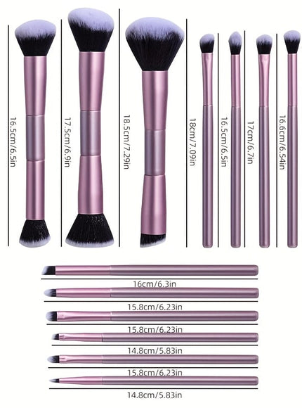 KissICON Pink Bsmall Pink Aluminum 16pc Waterproof Makeup Brush Set
