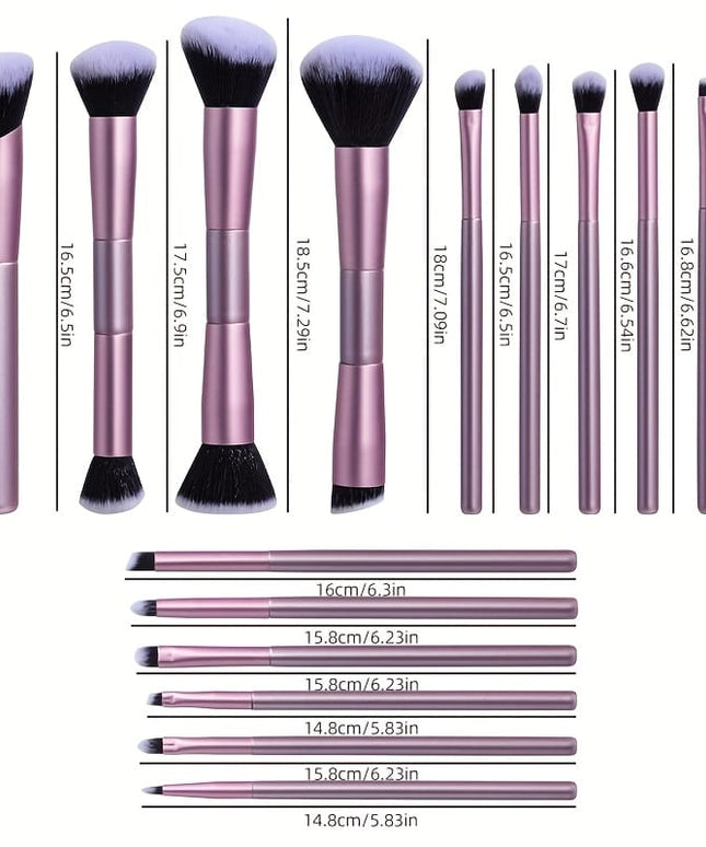 KissICON Pink Bsmall Pink Aluminum 16pc Waterproof Makeup Brush Set