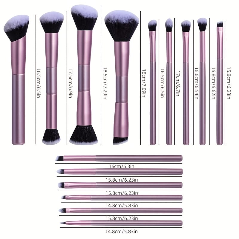 KissICON Pink Bsmall Pink Aluminum 16pc Waterproof Makeup Brush Set