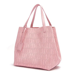 Dropshipman Pink CH Ladies Shoulder Bag Fashion Classic New Pure Color Outer Pocket Ladies Handbag High Quality Craft Large Capacity Handbag