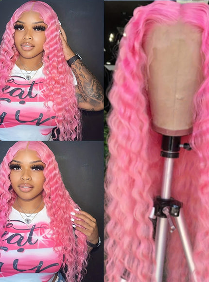 KissICON Pink Color / 26inch Kissicon 13x4 Lace Front Wig Pastel