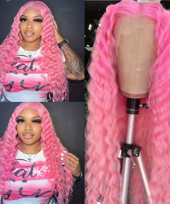KissICON Pink Color / 26inch Kissicon 13x4 Lace Front Wig Pastel