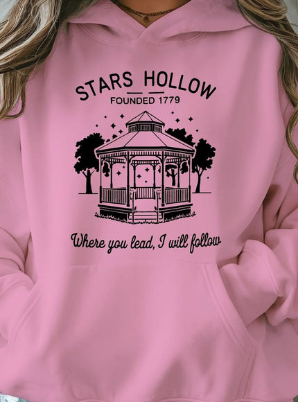 jkthpu-45 Pink Color / UK 16 [Plus Size Stars Hollow Sweatshirt] Plus Size Stars