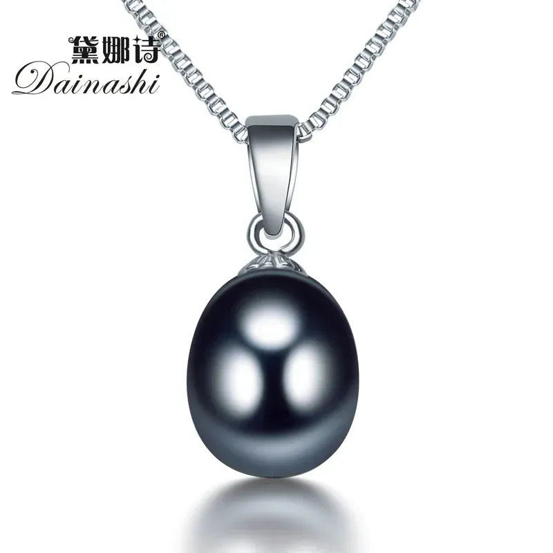 KissICON Pink Dainashi Natural Freshwater Pearl Pendant Necklace Women Simple Fashion 925Sterling Silver High Jewelry Gift for Mother hot sale