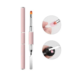 KissICON Pink Gel Brush and Picker 2in1 Nail Tool -