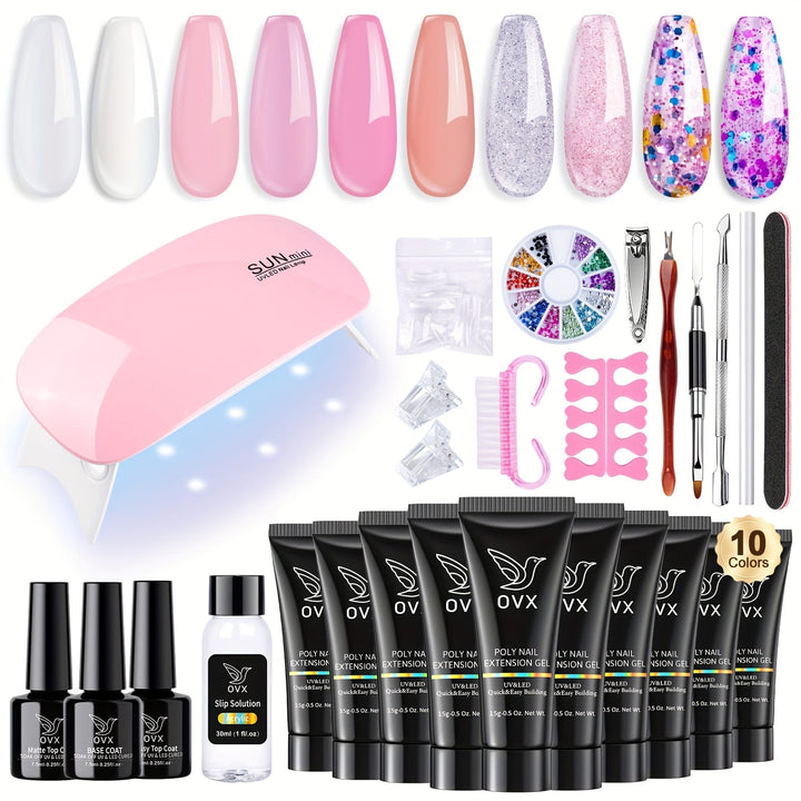 KissIcon 10 Colour Acrylic Nail Art Kit -