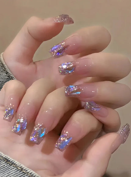 KissICON pink KissIcon 24 Pc Short Coffin Nails Pink Press