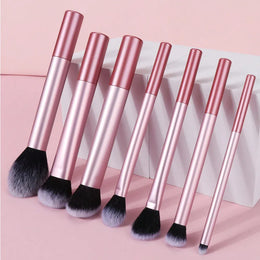 KissICON Pink KissIcon 7 Piece Makeup Brush Set - Travel