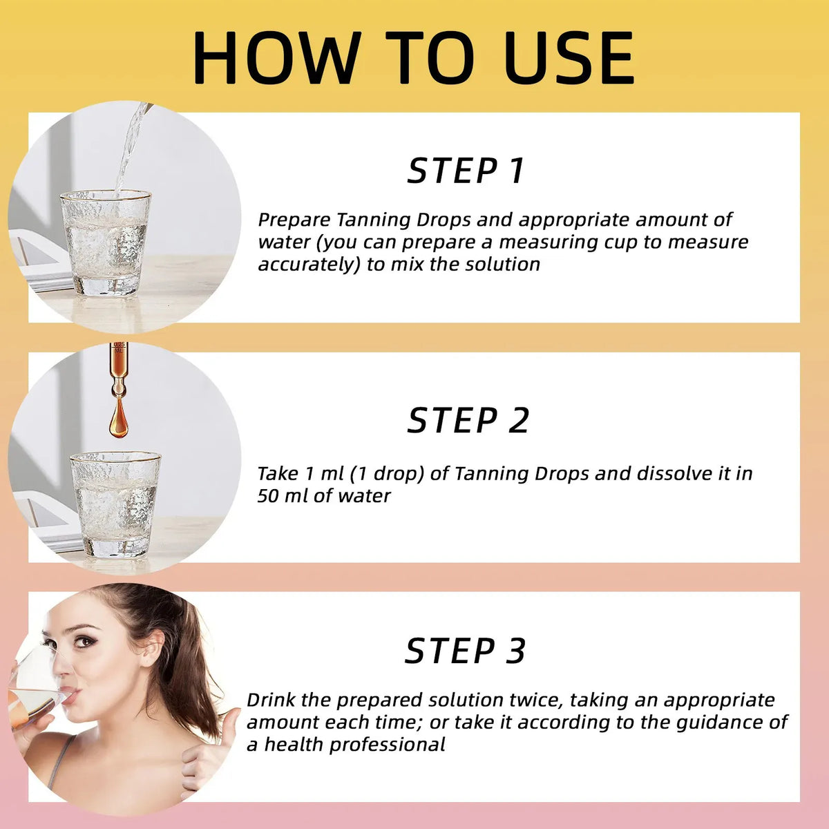 KissICON pink KissIcon Advanced Sunless Tanning Drops – Radiant Glow Self Tan