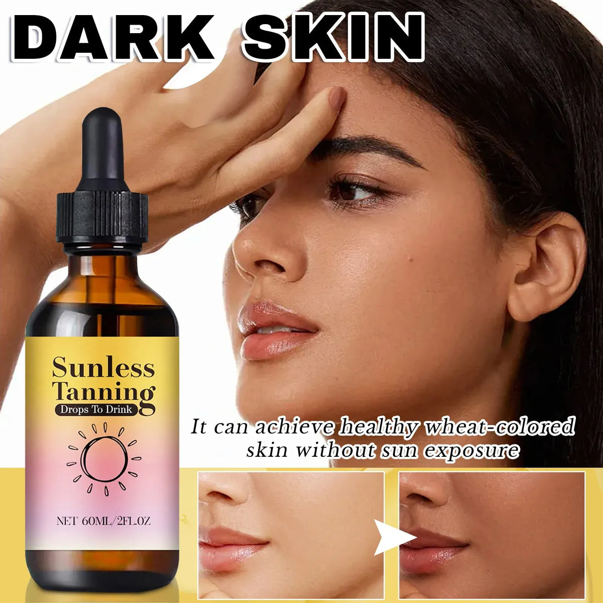 KissICON pink KissIcon Advanced Sunless Tanning Drops – Radiant Glow Self Tan