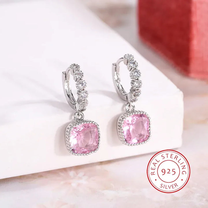 KissIcon Multicolor Zircon Square Stud Earrings - Gift