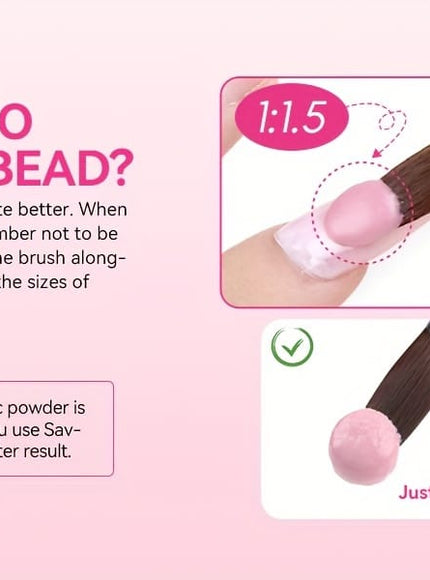 KissICON Pink KissIcon Saviland 5Pcs Acrylic Nail Brush Set -