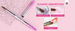 KissICON Pink KissIcon Saviland 5Pcs Acrylic Nail Brush Set -