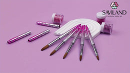KissICON Pink KissIcon Saviland 5Pcs Acrylic Nail Brush Set -
