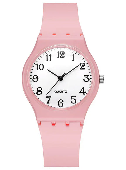 KissICON Pink KissIcon UTHAI C24 Kids Watch Silicone Strap Quartz