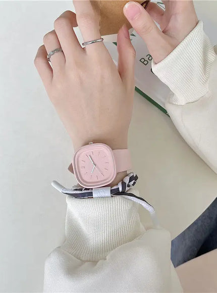 KissICON pink KissIcon UTHAI H109 Candy Macaron Watch Quartz -