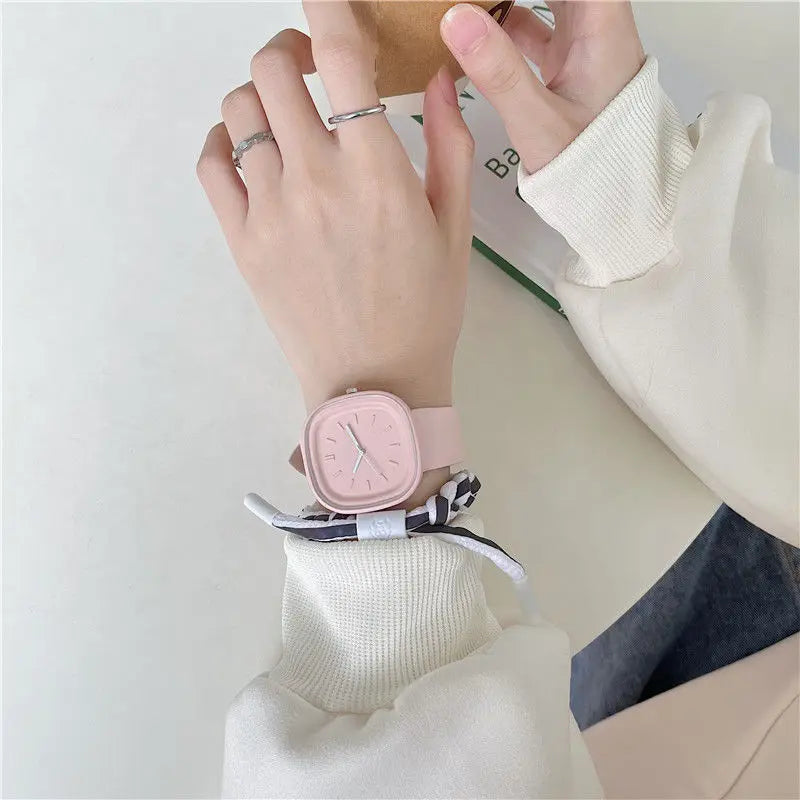 KissICON pink KissIcon UTHAI H109 Candy Macaron Watch Quartz -