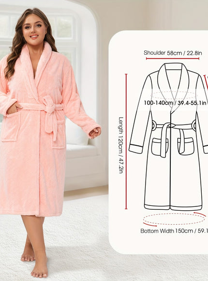 KissICON Pink Large Size Women'S Bathrobe 120*150cm 350gsm Women'S Plus