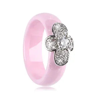 KissICON Pink Rings / 9 Bee Ring – Ceramic Crystal CZ