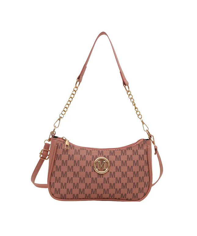 KissICON Pink Vintage Gold M PU Leather Crossbody