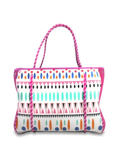KissICON Pink Waterproof Beach Handbag – Women's Neoprene
