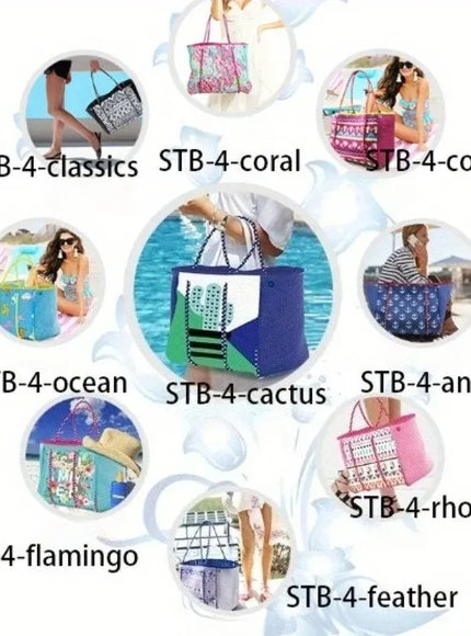 KissICON Pink Waterproof Beach Handbag – Women's Neoprene