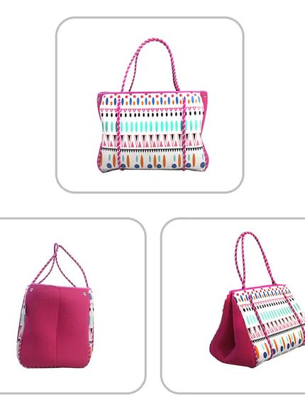 KissICON Pink Waterproof Beach Handbag – Women's Neoprene