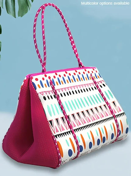 KissICON Pink Waterproof Beach Handbag – Women's Neoprene