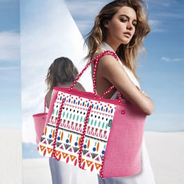 KissICON Pink Waterproof Beach Handbag – Women's Neoprene