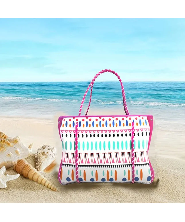 KissICON Pink Waterproof Beach Handbag – Women's Neoprene