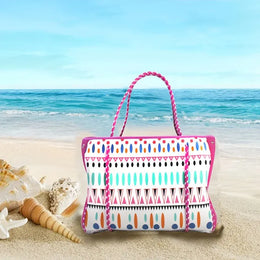 KissICON Pink Waterproof Beach Handbag – Women's Neoprene