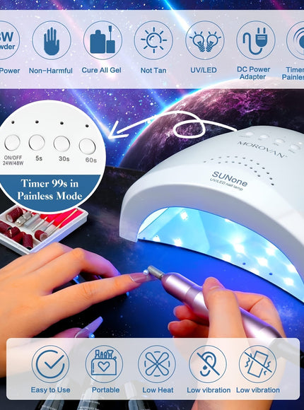 KissICON PL24-1 Morovan Poly Gel Nail Kit With Lamp 48W
