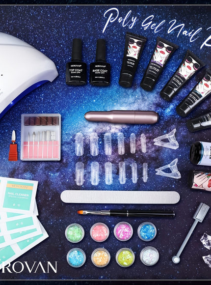 KissICON PL24-1 Morovan Poly Gel Nail Kit With Lamp 48W