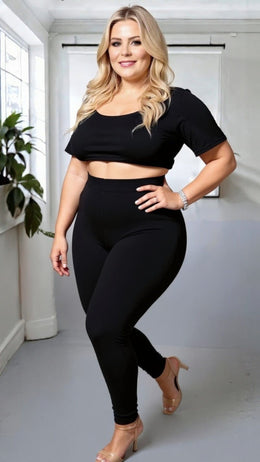 KissICON Plain Black Leggings – Everyday Comfort & Style