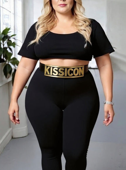 KissICON Plain Black Leggings – Everyday Comfort & Style