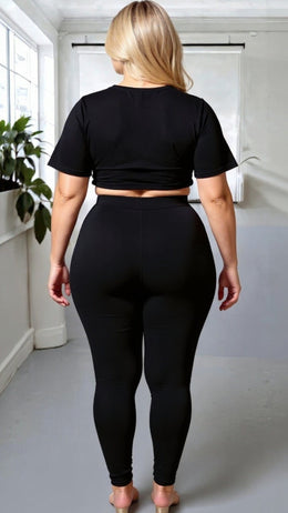 KissICON Plain Black Leggings – Everyday Comfort & Style