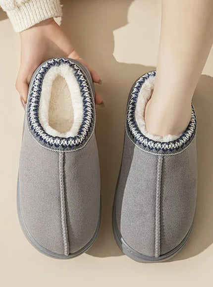 KissICON Platform Fluffy Slippers Women House Flats Fashion Plush