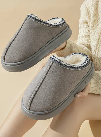 KissICON Platform Fluffy Slippers Women House Flats Fashion Plush
