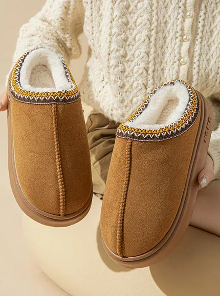KissICON Platform Fluffy Slippers Women House Flats Fashion Plush