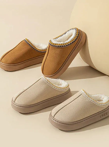 KissICON Platform Fluffy Slippers Women House Flats Fashion Plush