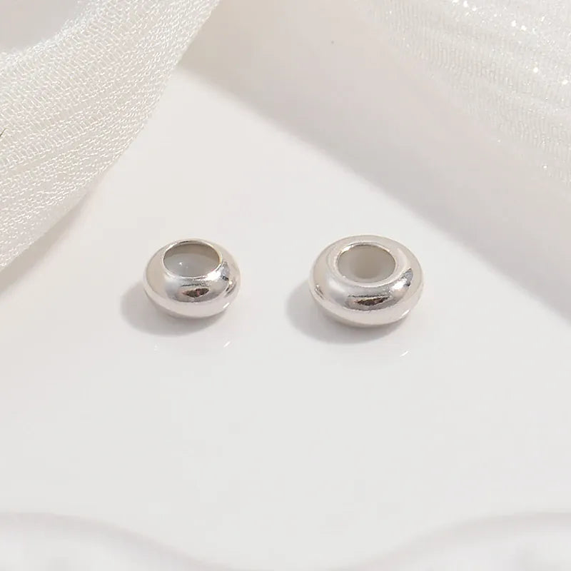 KissICON Platinum-2pcs / 7mmx3mm 2pcs 925 Sterling Silver Silicone Spacer Beads Silicone Spacer Stopper Charm Accessories Fit DIY Original Pandora Bracelet SZ45