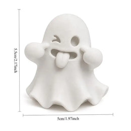 KissICON Playful And Cute Ghost Figurines, Halloween Creative Decorations, Healing Mini Ornaments Suitable For Home Office Desktop Decor