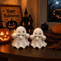 KissICON Playful And Cute Ghost Figurines, Halloween Creative Decorations, Healing Mini Ornaments Suitable For Home Office Desktop Decor