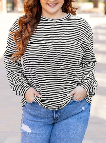 jkthpu-45 Plus Size, 2025 Autumn/Winter Trendy Oversized Women's Waffle