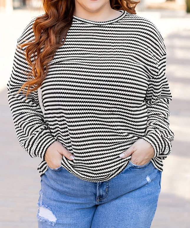 jkthpu-45 Plus Size, 2025 Autumn/Winter Trendy Oversized Women's Waffle